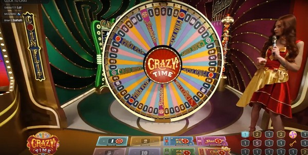 Roda waktu gila permainan evolusi keberuntungan kasino online langsung